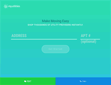 Tablet Screenshot of myutilities.com